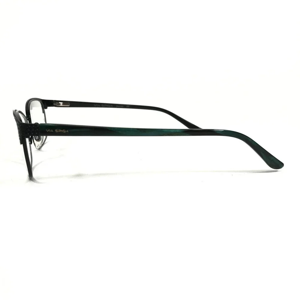 Via Spiga Eyeglasses Frames Maurizia 500 ZYLOWARE Black Green 53-17-135
